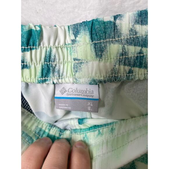 Columbia Summertide Mens Swim Shorts Trunks Size XL Green Geometric - Picture 4 of 6